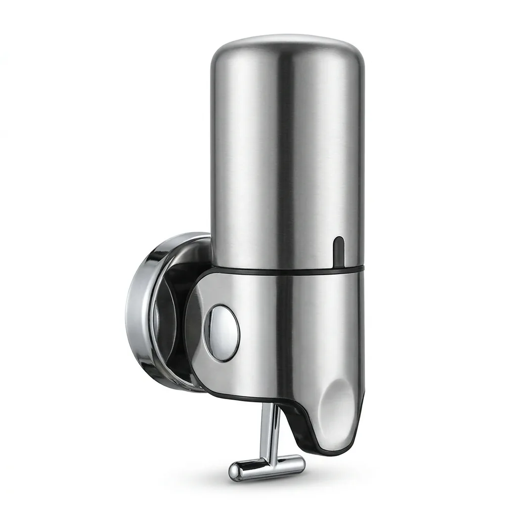 Compact Wall Mounted Single Soap Dispenser Pull Type Stainless Steel 280ml — SPD-1054
