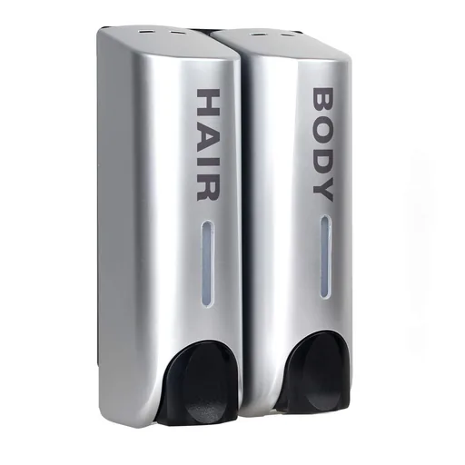 ABS Window Soap Dispenser Double 2x300ml in Silver — SPD-1080
