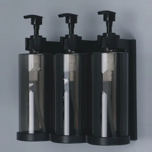 ABS and PET Triple Soap Dispenser 3x300ml in Smoke — SPD-1084