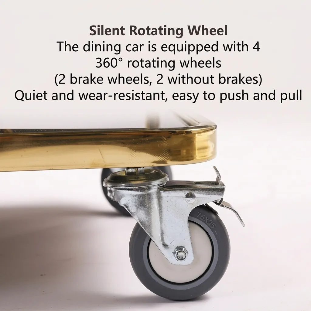 Stainless Steel Tempered Glass 3-Tier Service Trolley [1024] — SVT-1024 (image 4)