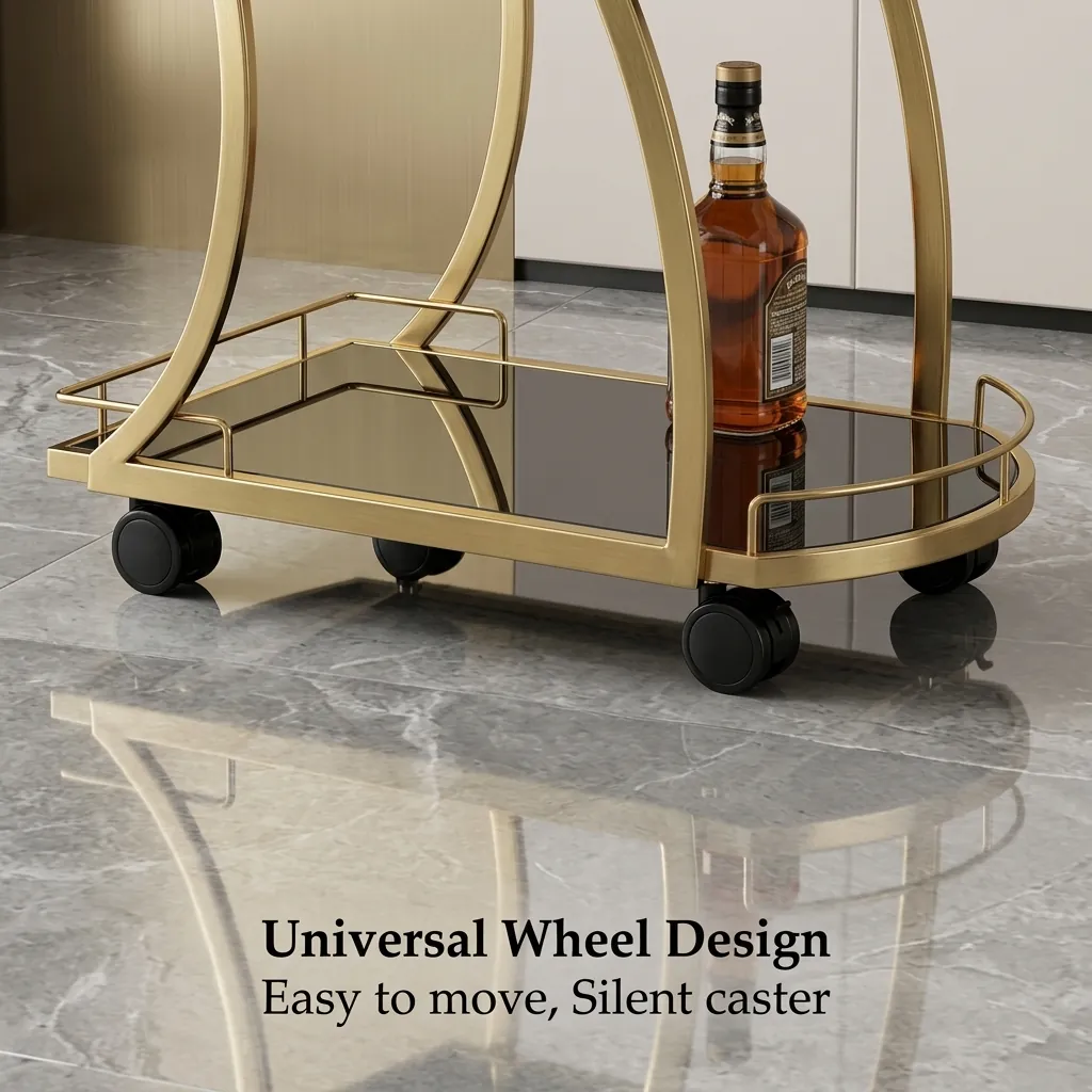 Stainless Steel Tempered Glass 3-Tier Service Trolley [1025] — SVT-1025 (image 6)