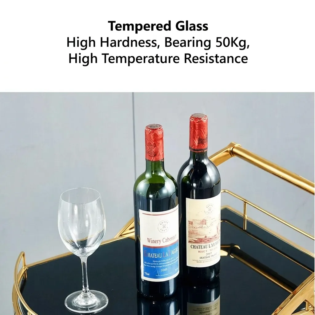 Stainless Steel Tempered Glass 3-Tier Service Trolley [1025] — SVT-1025 (image 8)
