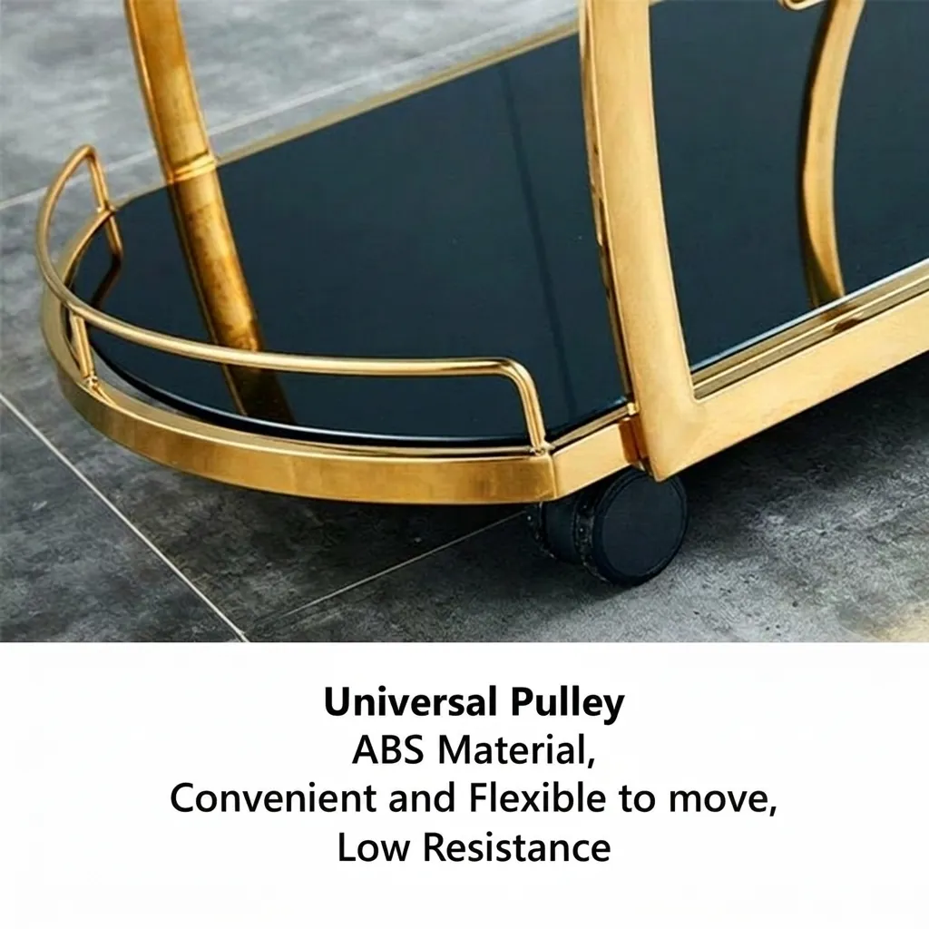 Stainless Steel Tempered Glass 3-Tier Service Trolley [1025] — SVT-1025 (image 9)
