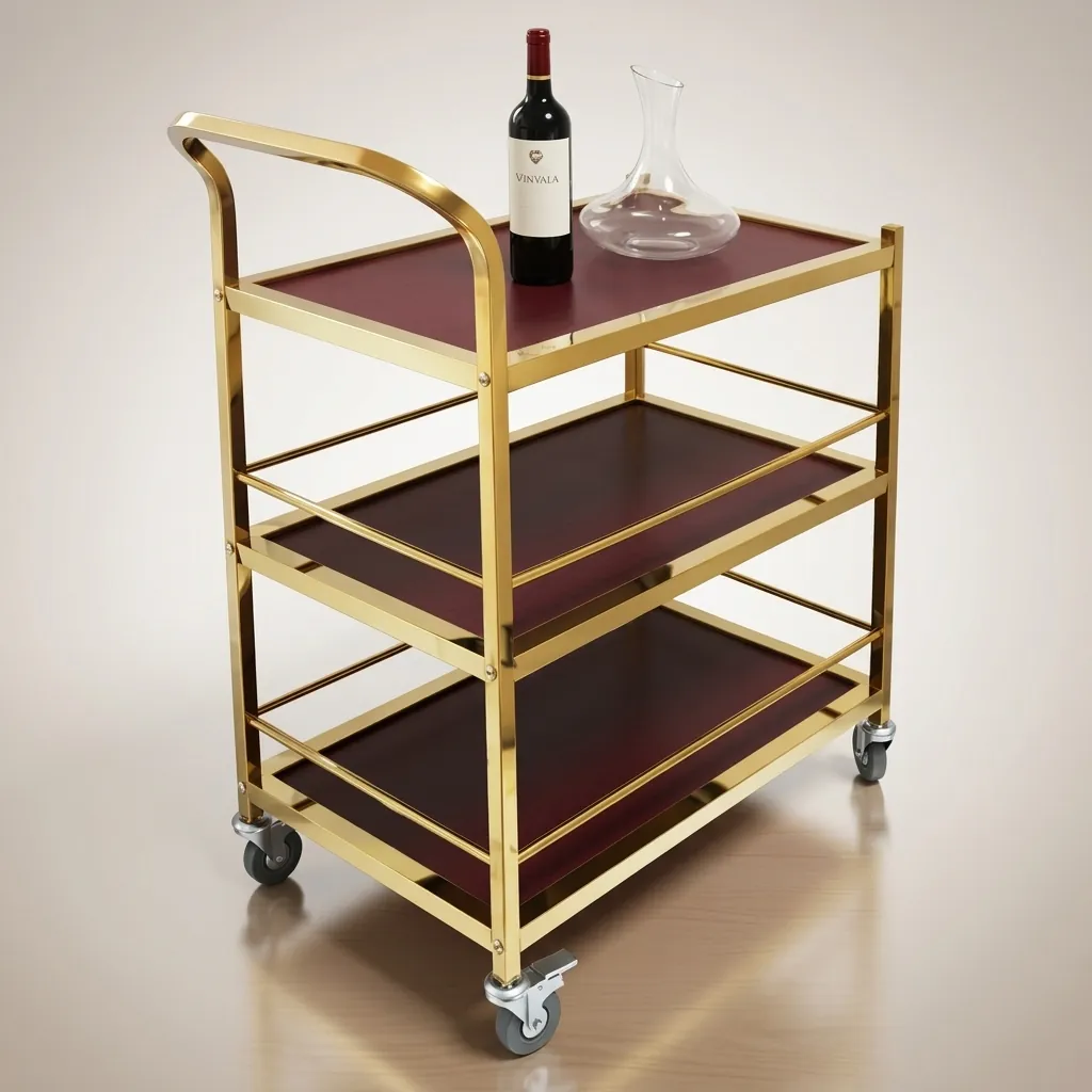 Stainless Steel 3-Tier Service Trolley [1026] — SVT-1026 (image 7)