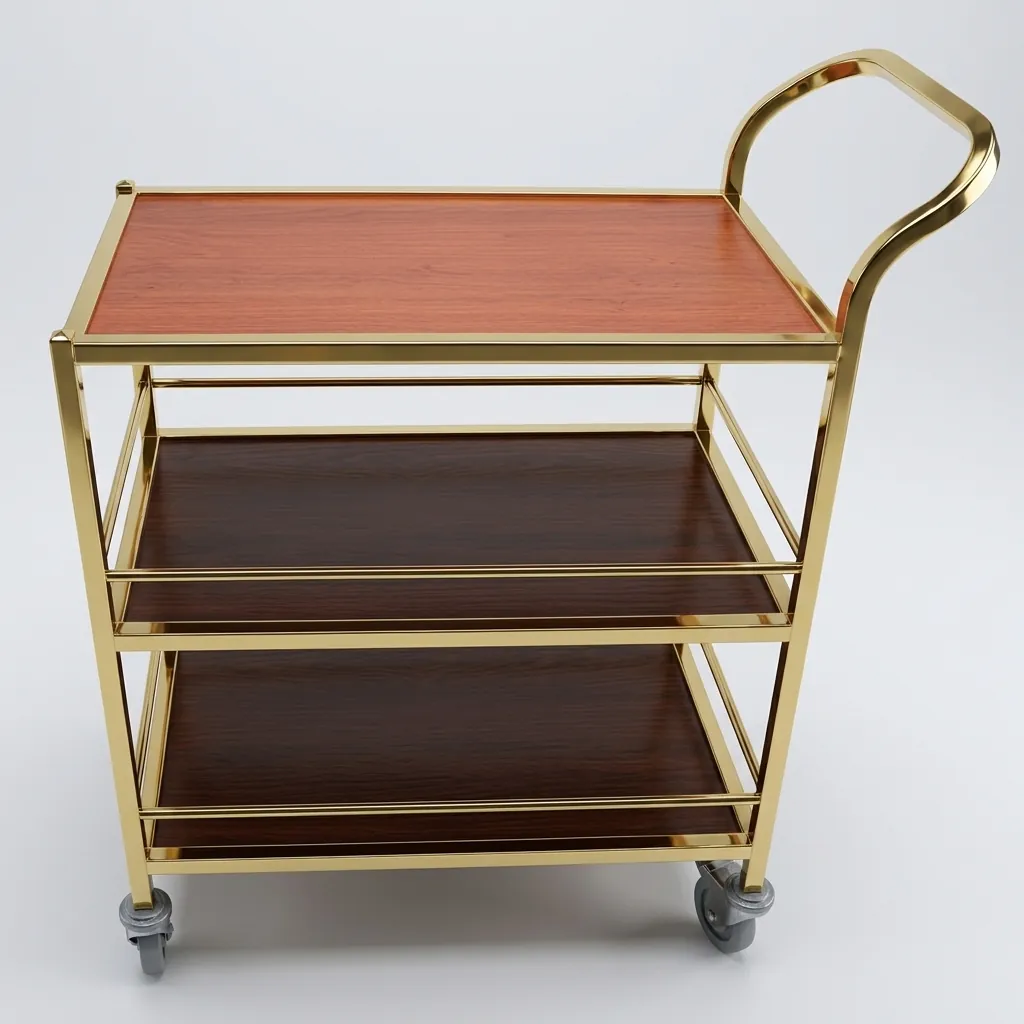 Stainless Steel 3-Tier Service Trolley [1026] — SVT-1026 (image 10)