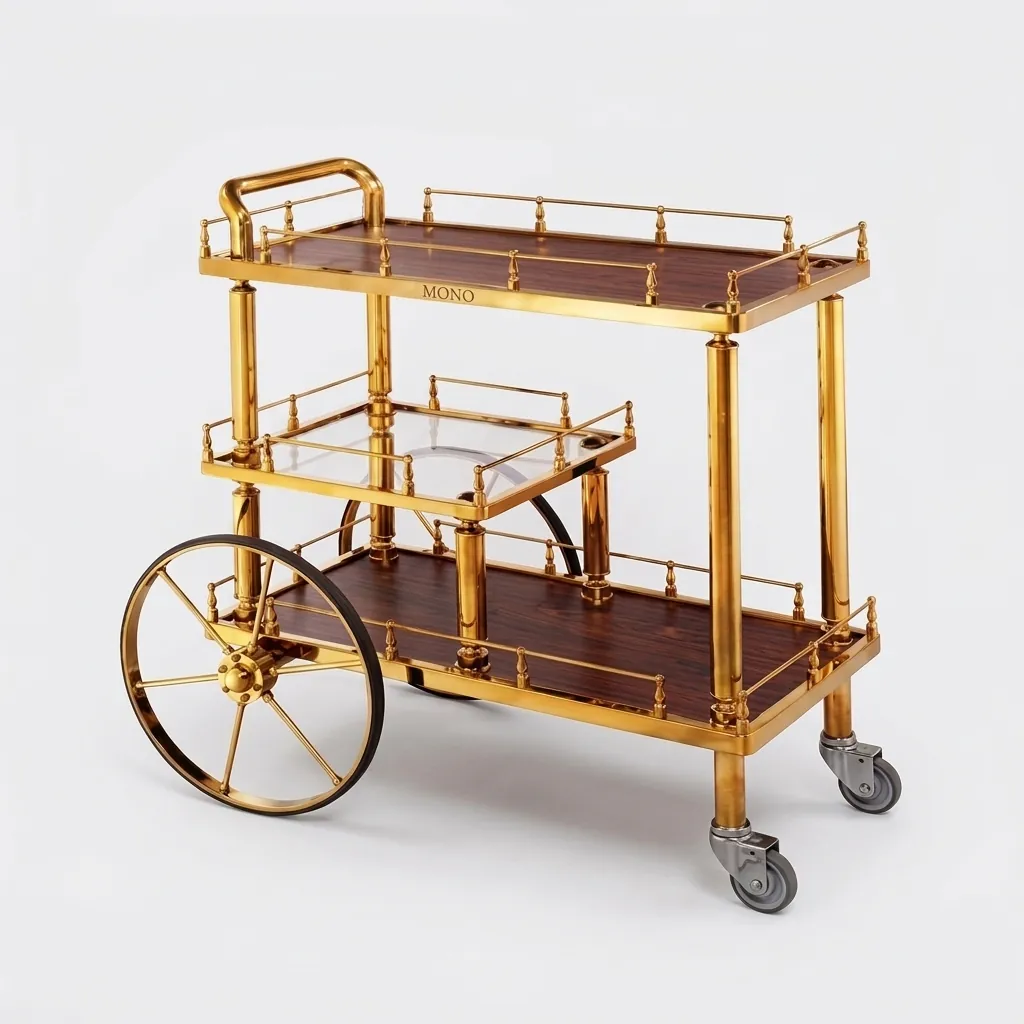 Stainless Steel 3-Tier Service Trolley [1027] — SVT-1027 (image 1)