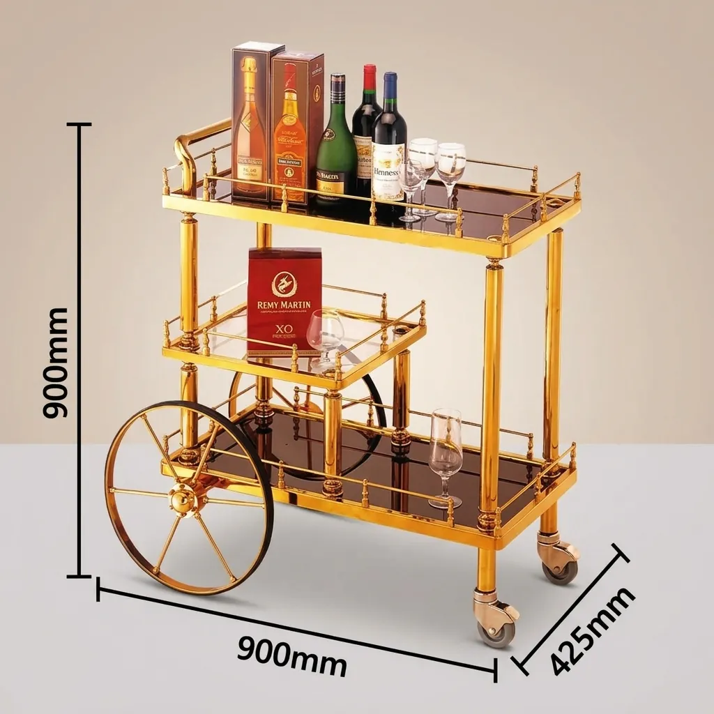 Stainless Steel 3-Tier Service Trolley [1027] — SVT-1027 (image 7)