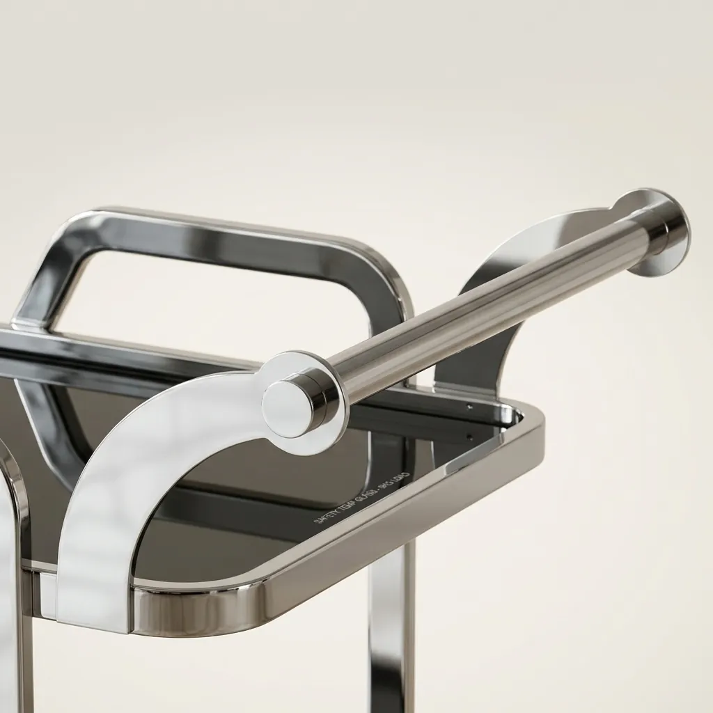 Stainless Steel Tempered Glass 3-Tier Service Trolley [1028] — SVT-1028 (image 5)