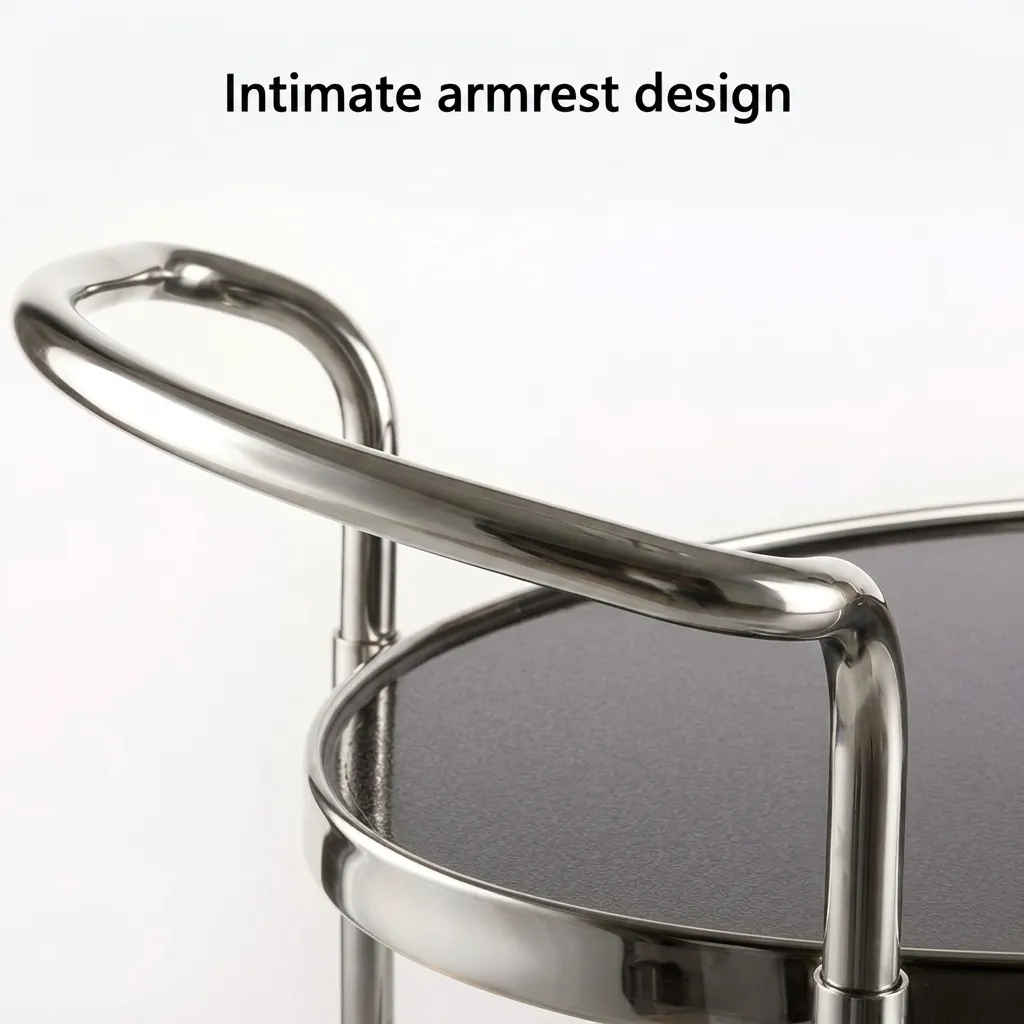 Tempered Glass Two-Layer Oval Service Trolley [1029] — SVT-1029 (image 2)