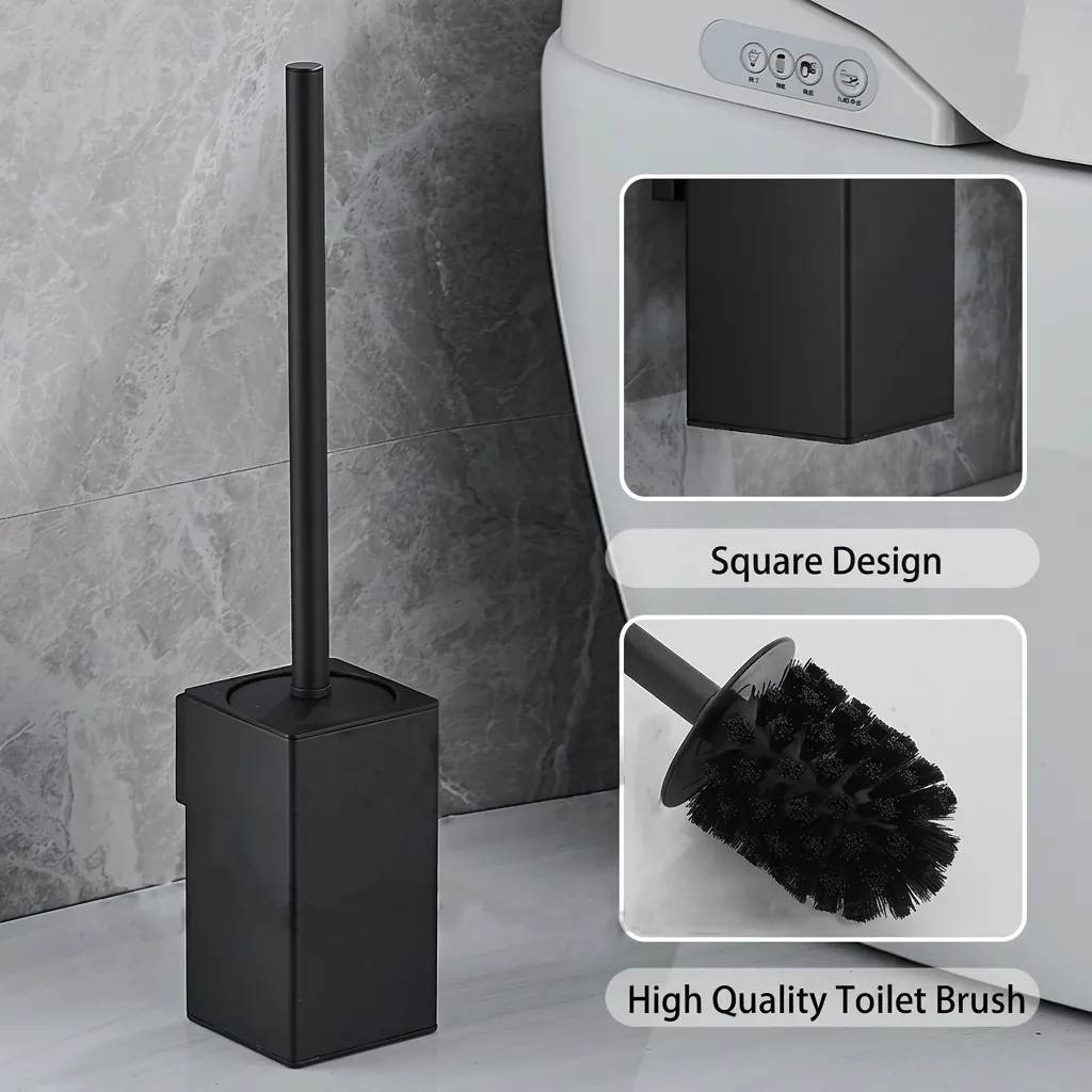 Square Stainless Steel Wall Mount Toilet Brush Holder [1028] — TBR-1028 (image 2)