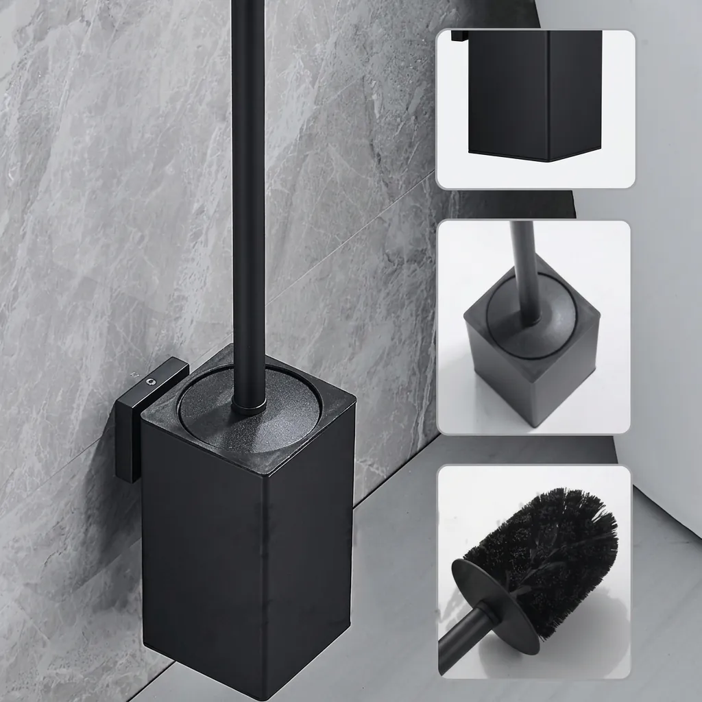 Square Stainless Steel Wall Mount Toilet Brush Holder [1028] — TBR-1028 (image 3)