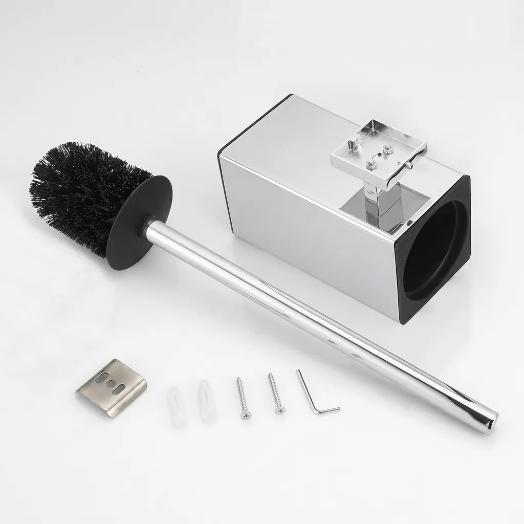 Square Stainless Steel Wall Mount Toilet Brush Holder [1029] — TBR-1029 (image 2)