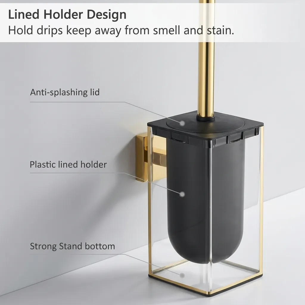 Square Stainless Steel Wall Mount Toilet Brush Holder [1030] — TBR-1030 (image 7)