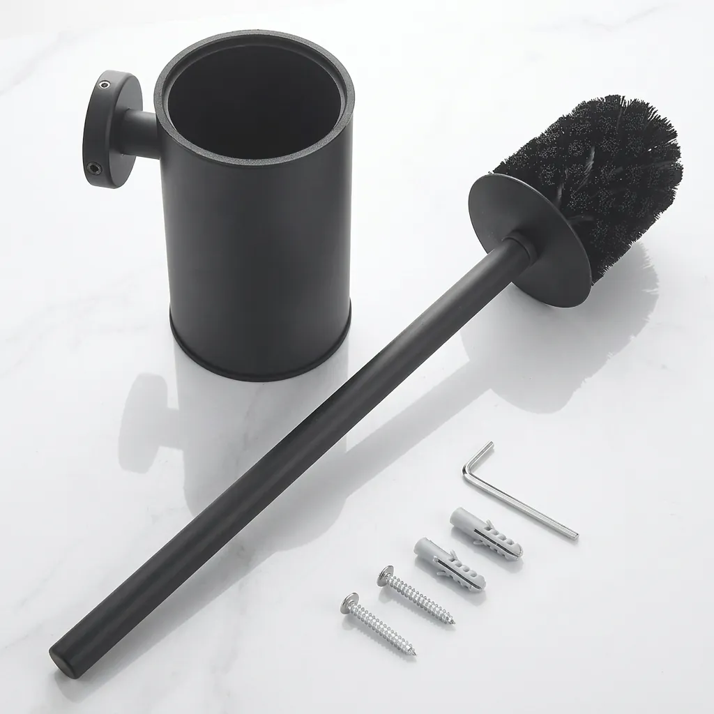 Round Stainless Steel Wall Mount Toilet Brush Holder 190mm [1031] — TBR-1031 (image 3)