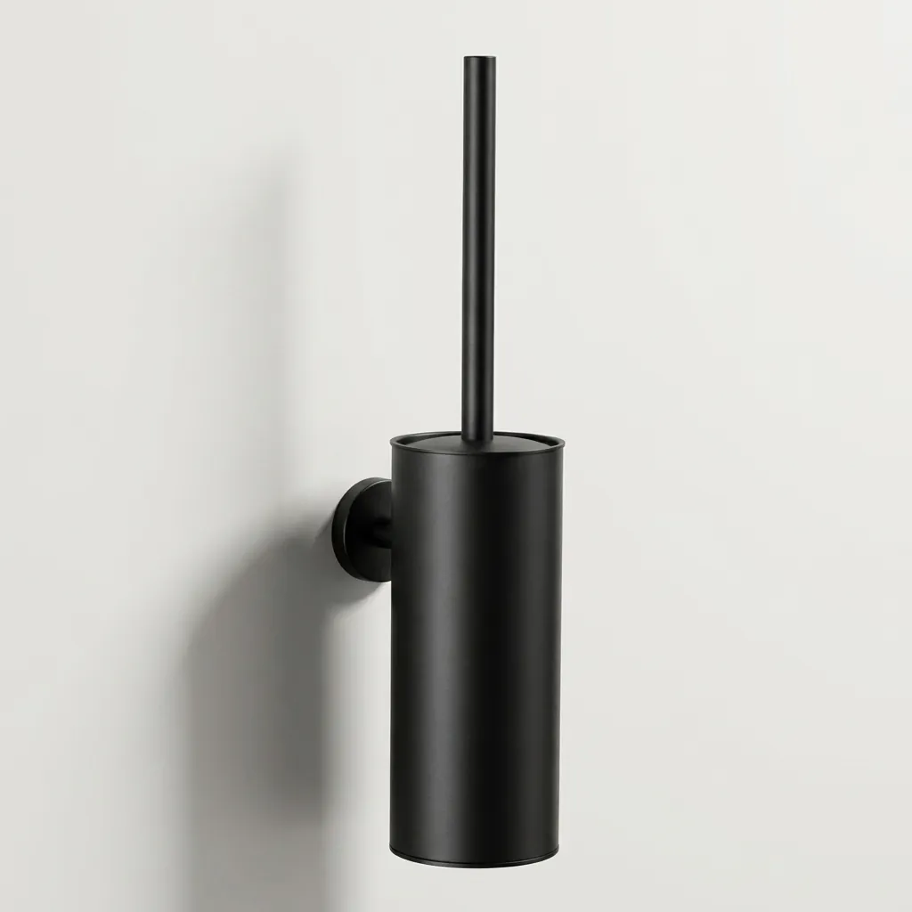 Round Stainless Steel Wall Mount Toilet Brush Holder 190mm [1031] — TBR-1031 (image 5)