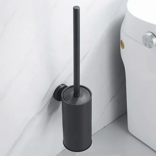 Round Stainless Steel Wall Mount Toilet Brush Holder 190mm [1031] — TBR-1031