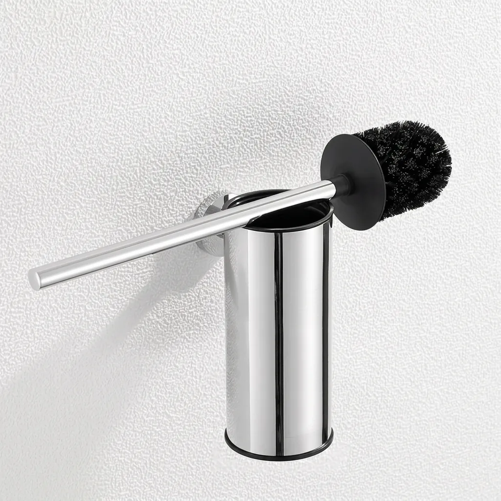 Round Stainless Steel Wall Mount Toilet Brush Holder 190mm [1032] — TBR-1032 (image 2)