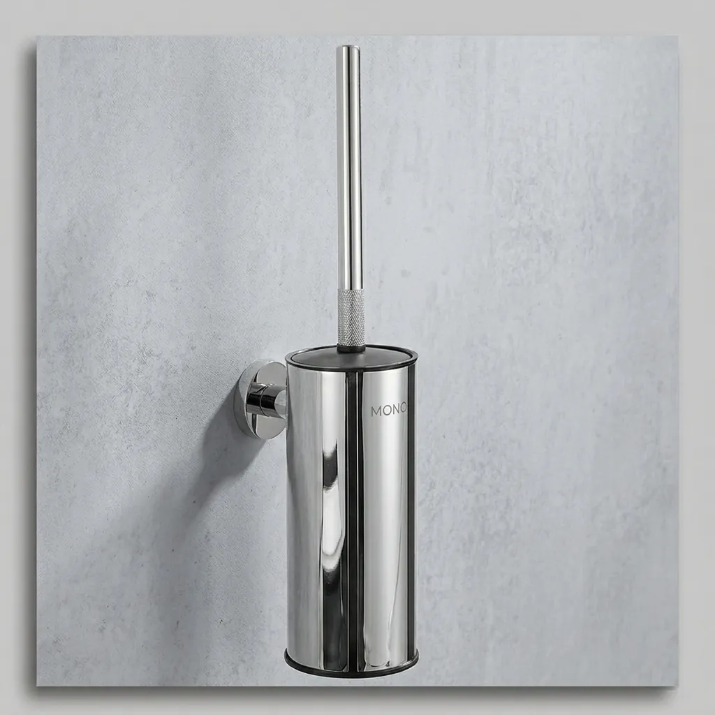 Round Stainless Steel Wall Mount Toilet Brush Holder 190mm [1032] — TBR-1032 (image 1)
