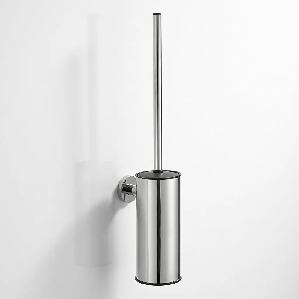 Round Stainless Steel Wall Mount Toilet Brush Holder 190mm [1032] — TBR-1032 (image 3)