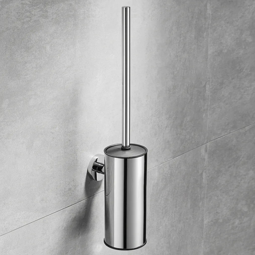 Round Stainless Steel Wall Mount Toilet Brush Holder 190mm [1032] — TBR-1032 (image 6)