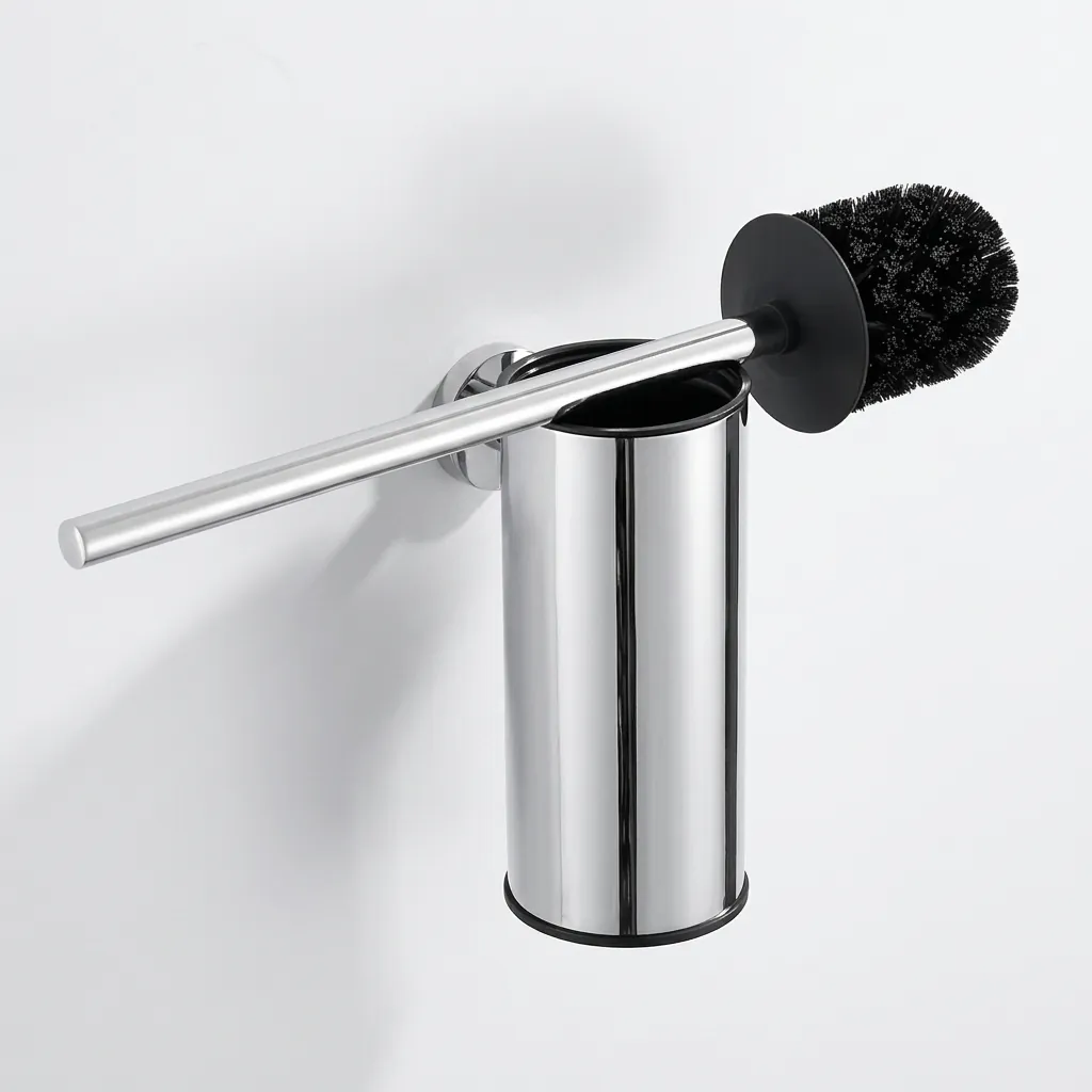 Round Stainless Steel Wall Mount Toilet Brush Holder 190mm [1032] — TBR-1032 (image 9)