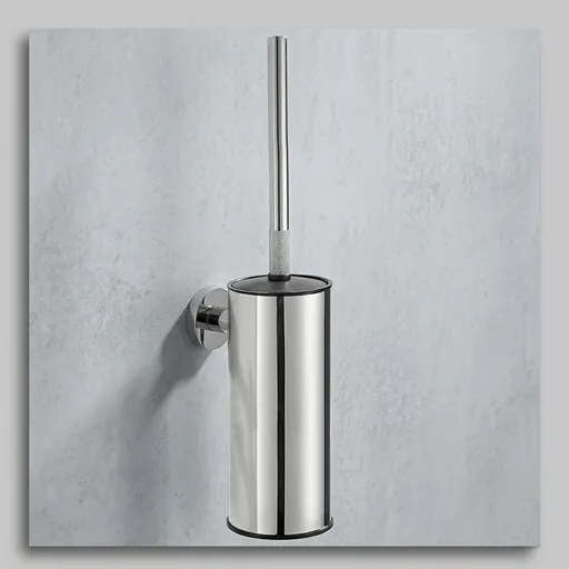 Round Stainless Steel Wall Mount Toilet Brush Holder 190mm [1032] — TBR-1032
