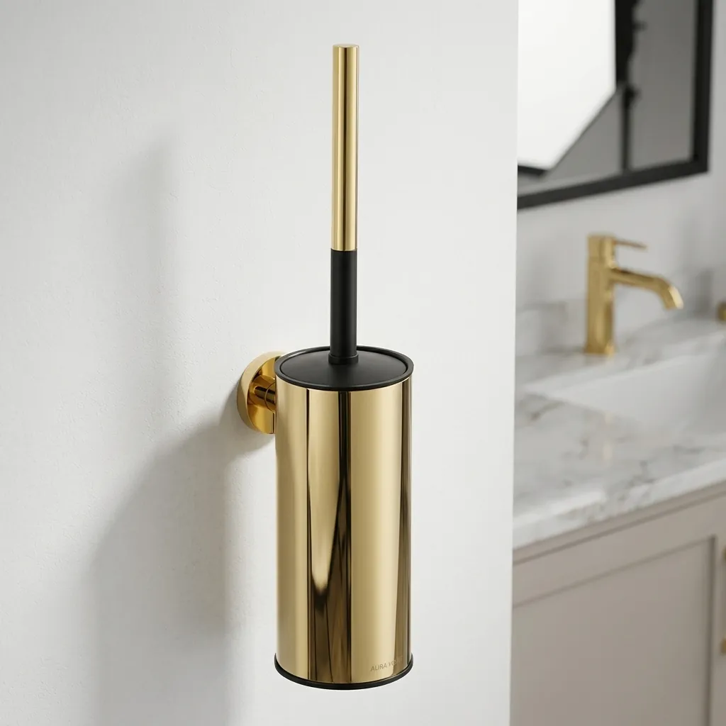 Round Stainless Steel Wall Mount Toilet Brush Holder 190mm [1033] — TBR-1033 (image 5)