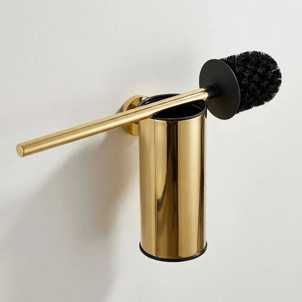 Round Stainless Steel Wall Mount Toilet Brush Holder 190mm [1033] — TBR-1033 (image 6)
