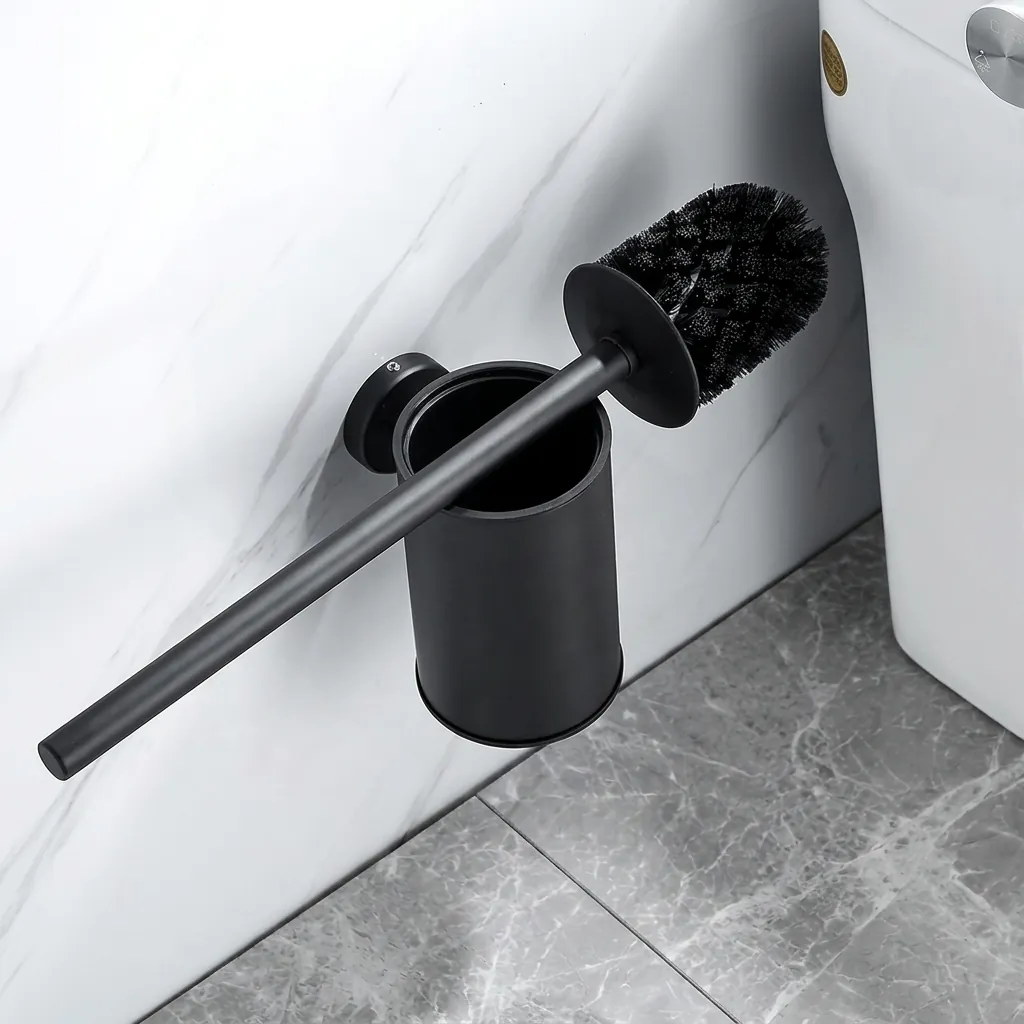 Round Stainless Steel Wall Mount Toilet Brush Holder 130mm [1034] — TBR-1034 (image 6)