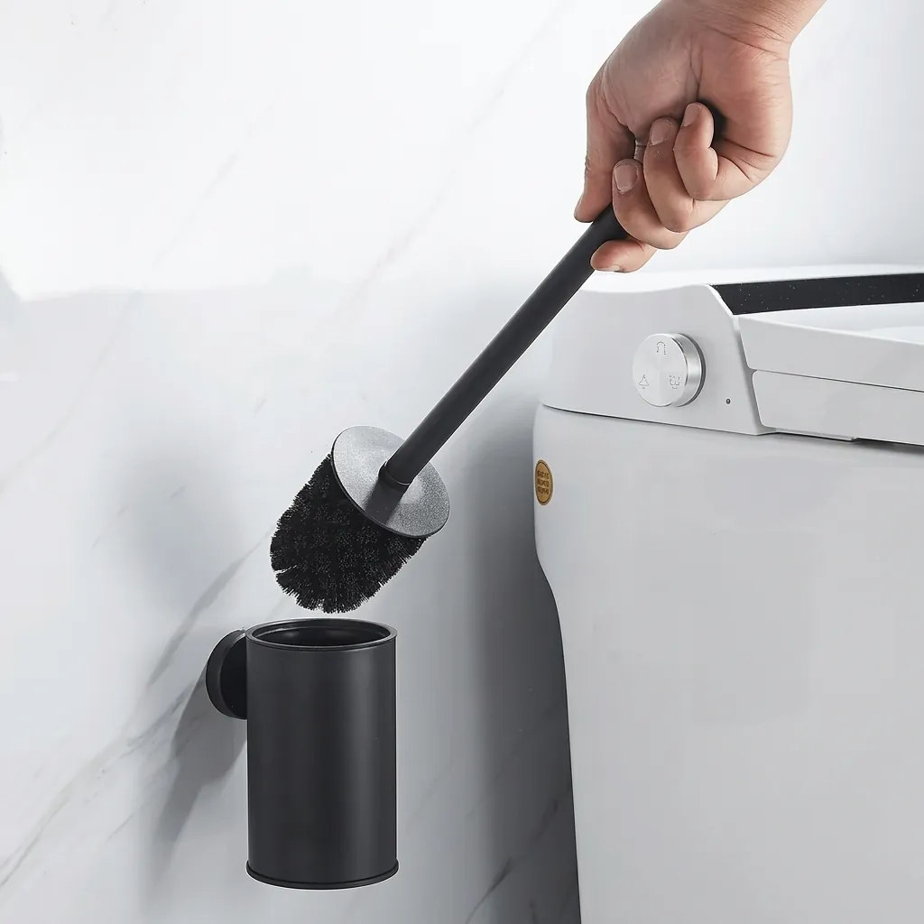 Round Stainless Steel Wall Mount Toilet Brush Holder 130mm [1034] — TBR-1034 (image 7)