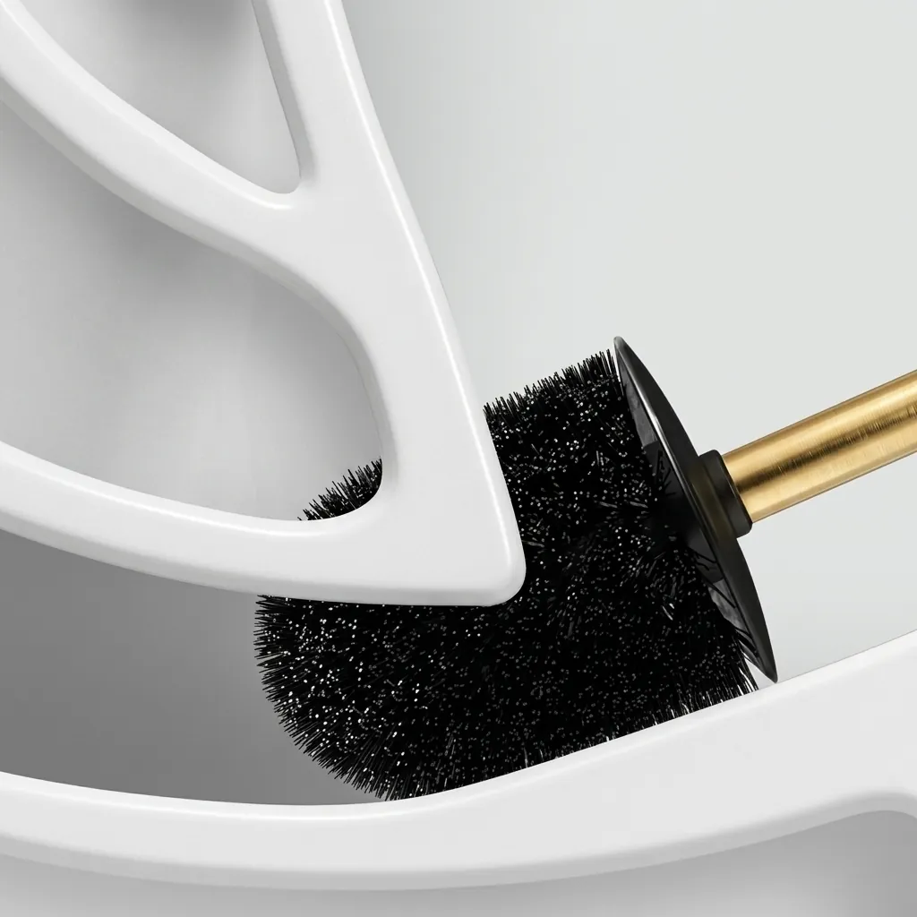 Round Stainless Steel Wall Mount Toilet Brush Holder 130mm [1036] — TBR-1036 (image 3)