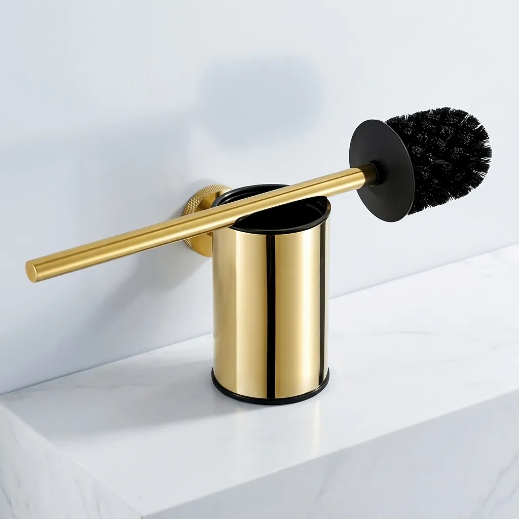 Round Stainless Steel Wall Mount Toilet Brush Holder 130mm [1036] — TBR-1036 (image 4)