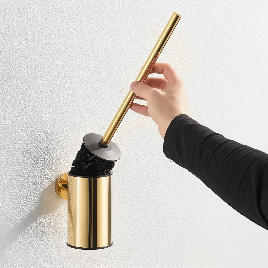 Round Stainless Steel Wall Mount Toilet Brush Holder 130mm [1036] — TBR-1036 (image 7)