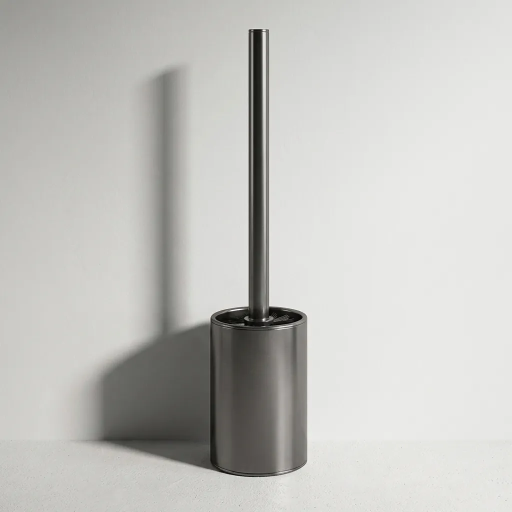 Round Stainless Steel Wall Mount Toilet Brush Holder 130mm Brushed — TBR-1037 (image 2)