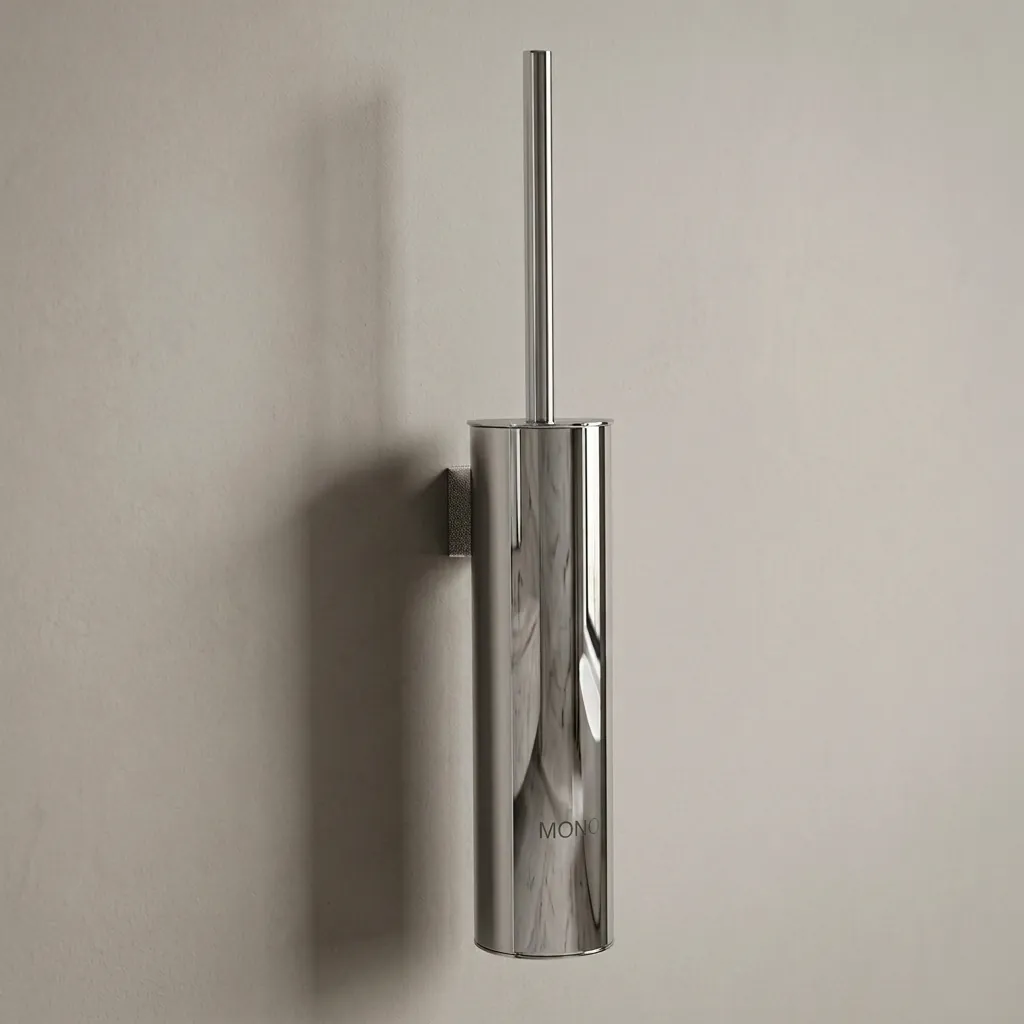 Round Stainless Steel Wall Mount Toilet Brush Holder 280mm — TBR-1040 (image 1)
