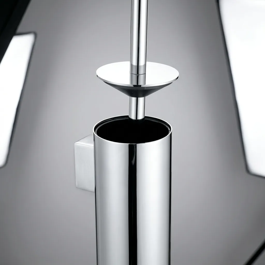 Round Stainless Steel Wall Mount Toilet Brush Holder 280mm — TBR-1040 (image 5)