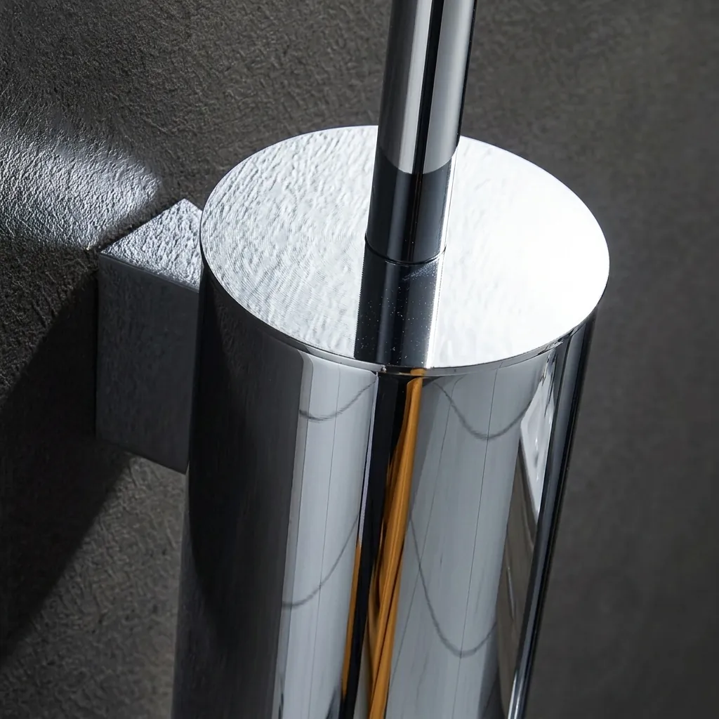 Round Stainless Steel Wall Mount Toilet Brush Holder 280mm — TBR-1040 (image 8)