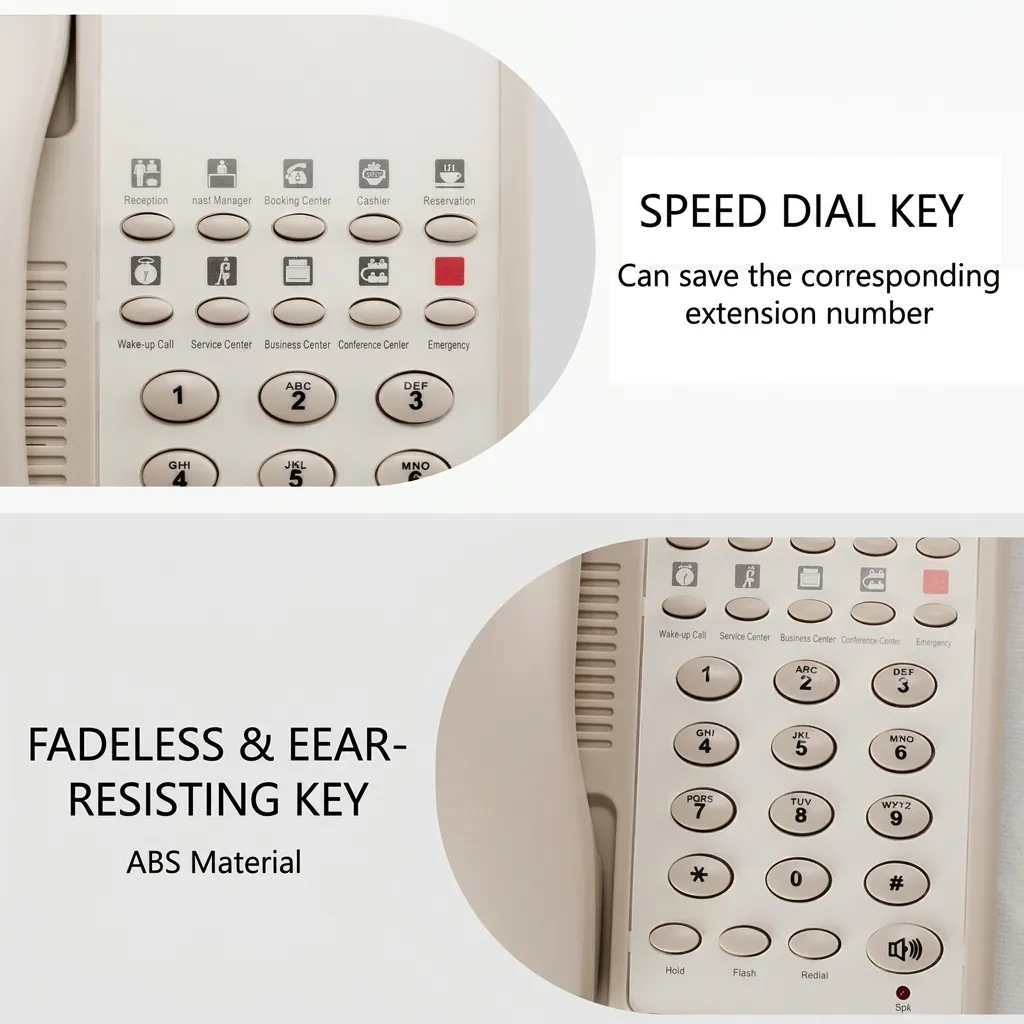 Hotel Desk Telephone with One-Touch Buttons [1027] — TEL-1027 (image 2)