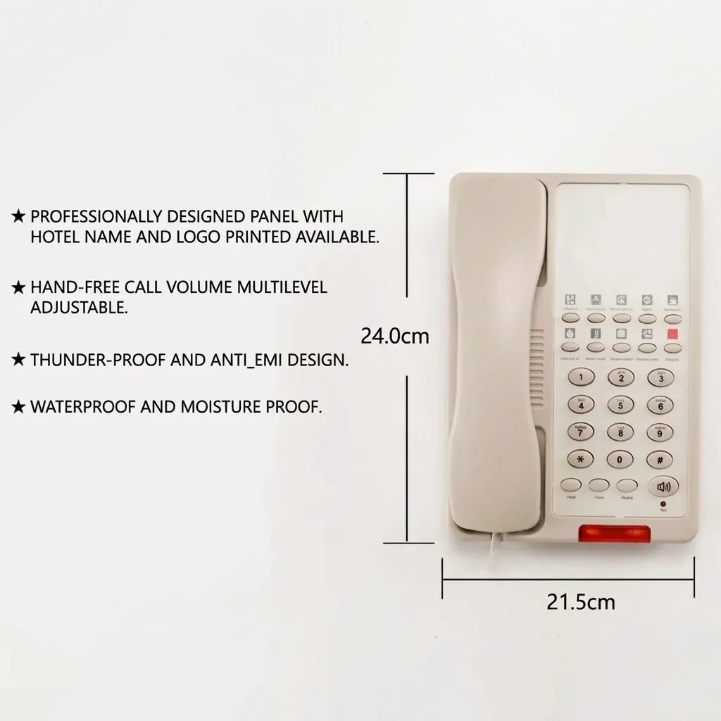 Hotel Desk Telephone with One-Touch Buttons [1027] — TEL-1027 (image 8)