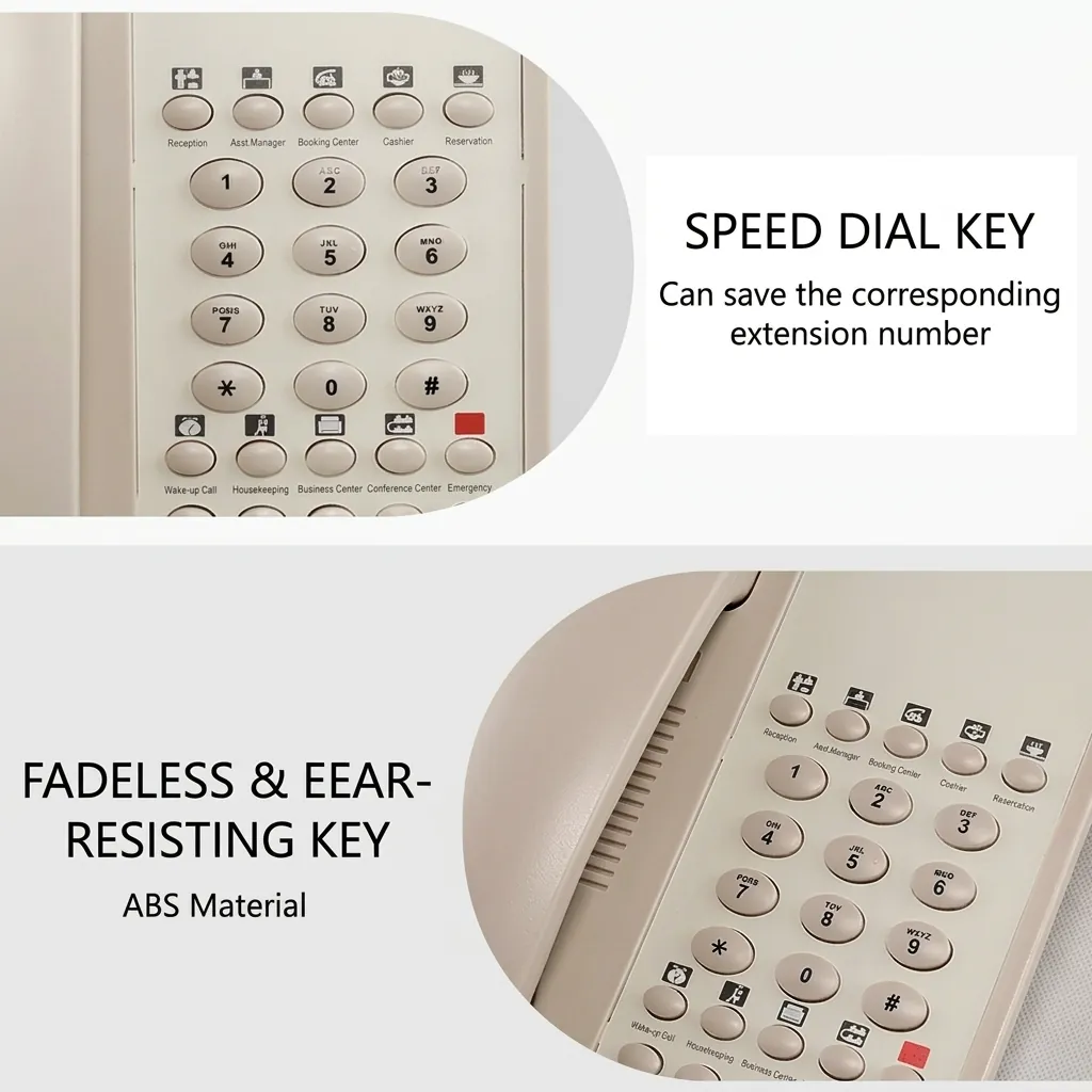 Hotel Desk Telephone with One-Touch Buttons [1037] — TEL-1037 (image 4)