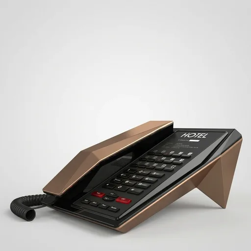 Hotel Desk Telephone with One-Touch Buttons and Handsfree in Gold — TEL-1054