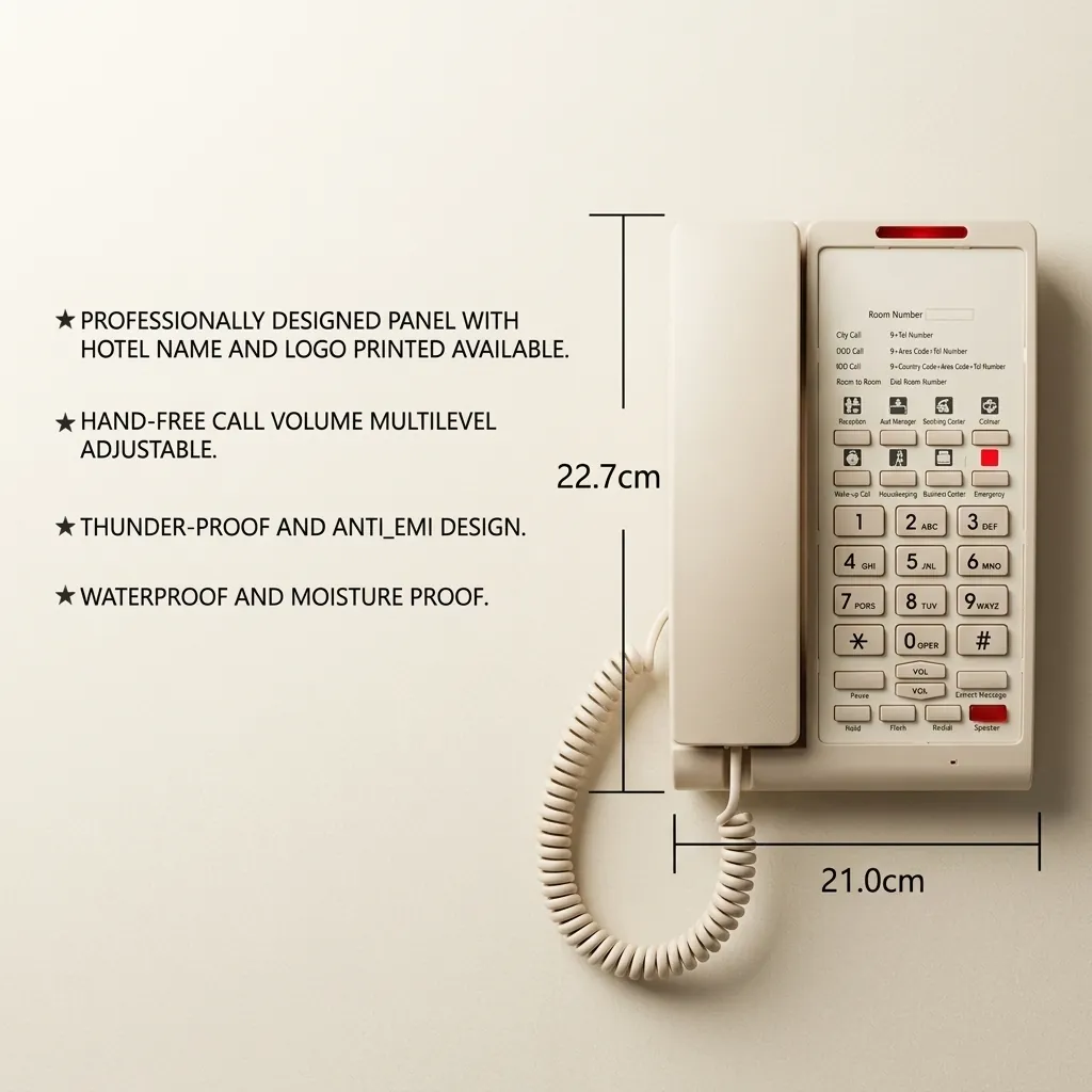 Hotel Desk Telephone with One-Touch Buttons [1071] — TEL-1071 (image 12)