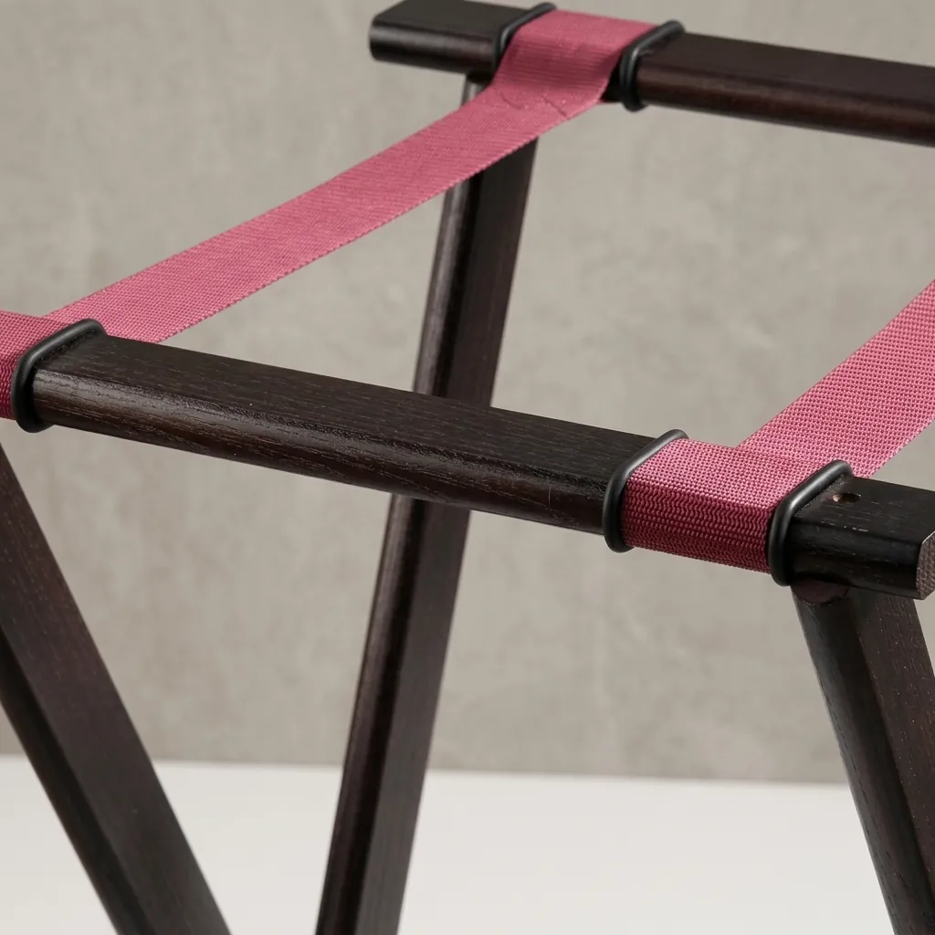 Tall Wood Folding Tray Stand Mahogany — TRS-1024 (image 8)