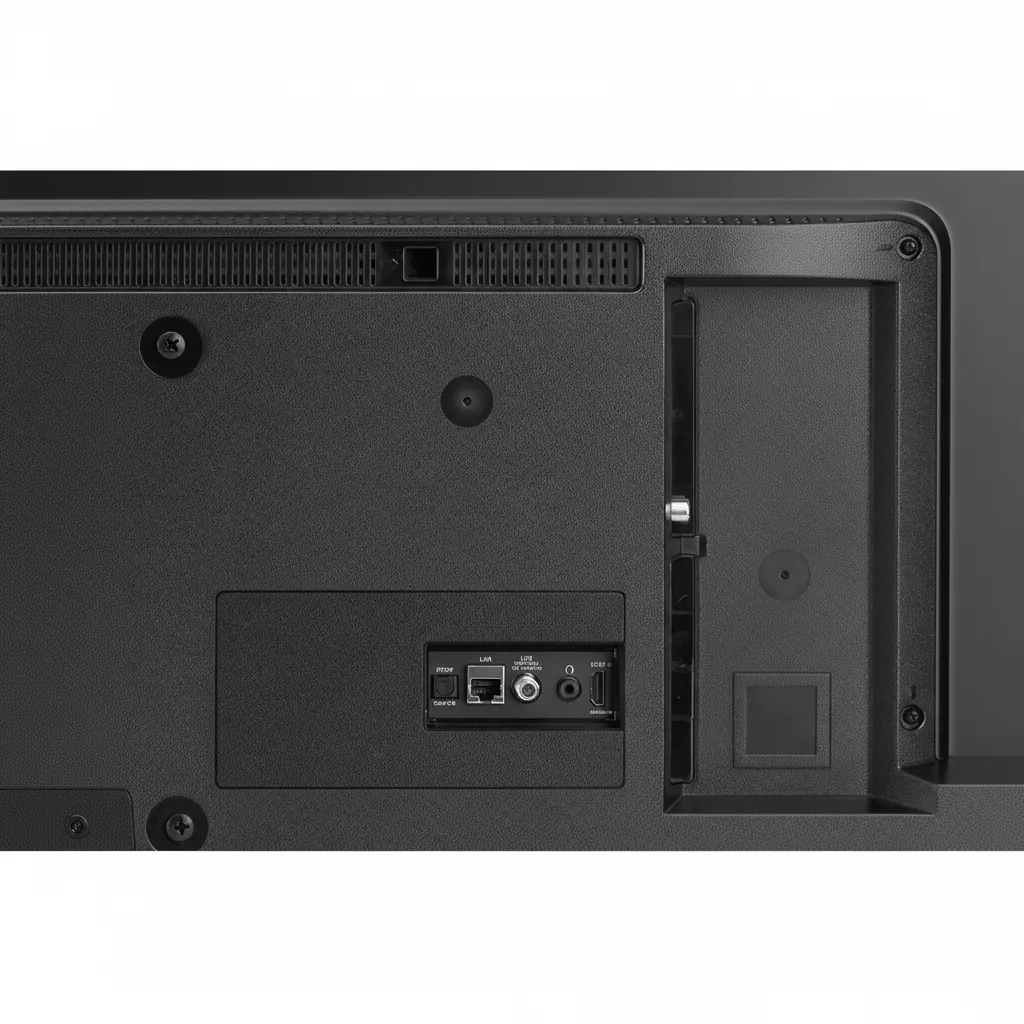 Turbo-X Hotel TV 43" 4K Ultra HD — TVS-1029 — A 43-inch Turbo-X hotel TV with a 4K Ultra HD 3840x2160 panel and a Smart Linux platform. Hotel features include USB cloning, hotel mode and menu, plus WiFi, Netflix, YouTube and Miracast casting. Three HDMI inputs, Ethernet and DVB-T2 with satellite tuner. (image 7)