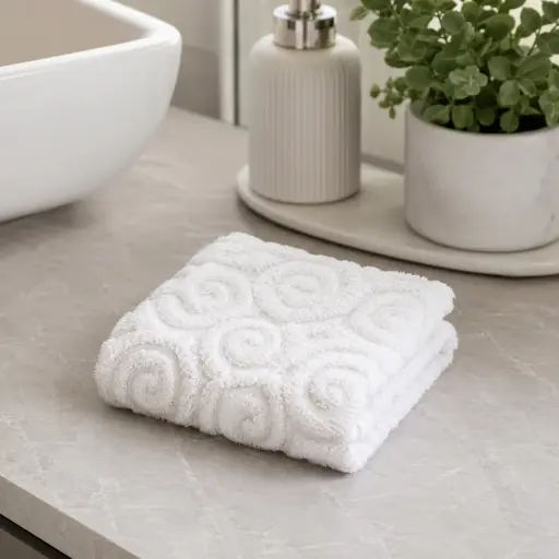 Square Towel (Jacquard Spiral Yarn) — TWL-1027