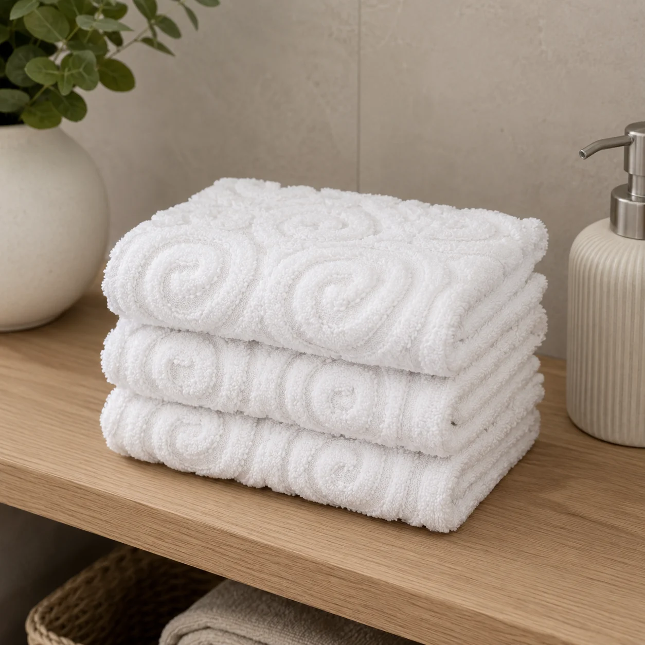 Square Towel (Jacquard Spiral Yarn) — TWL-1027 (image 2)