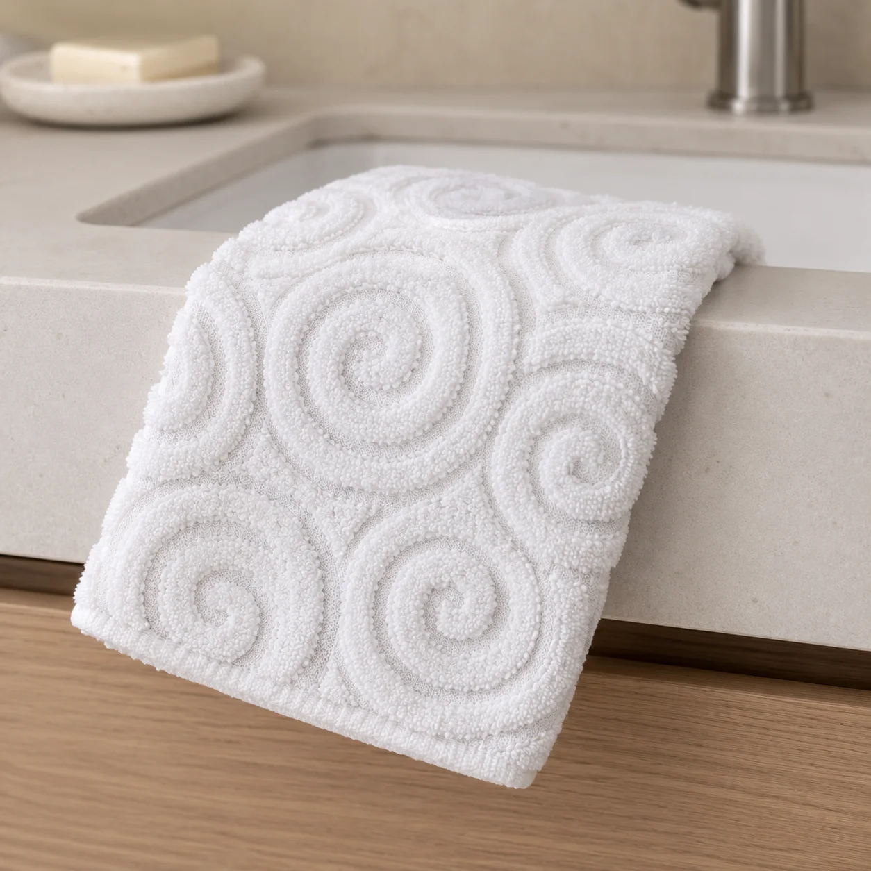 Square Towel (Jacquard Spiral Yarn) — TWL-1027 (image 3)
