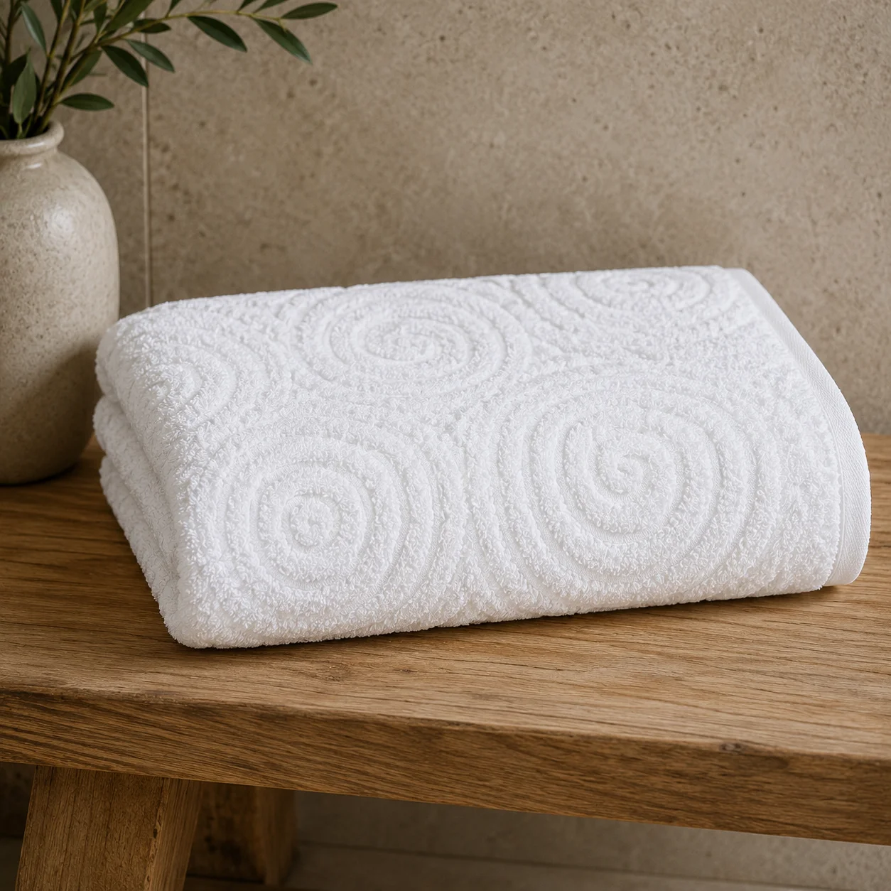 Bath Towel (Jacquard Spiral Yarn) — TWL-1029 (image 2)