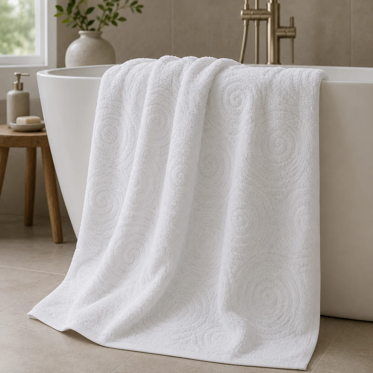Bath Towel (Jacquard Spiral Yarn) — TWL-1029 (image 3)