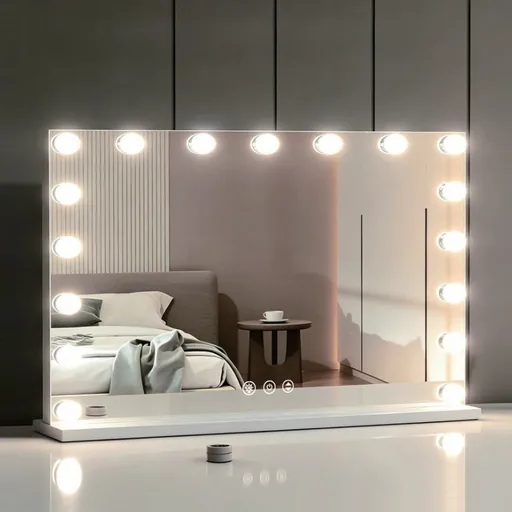 Tabletop Vanity Mirror with LED Bulbs — VNM-1024